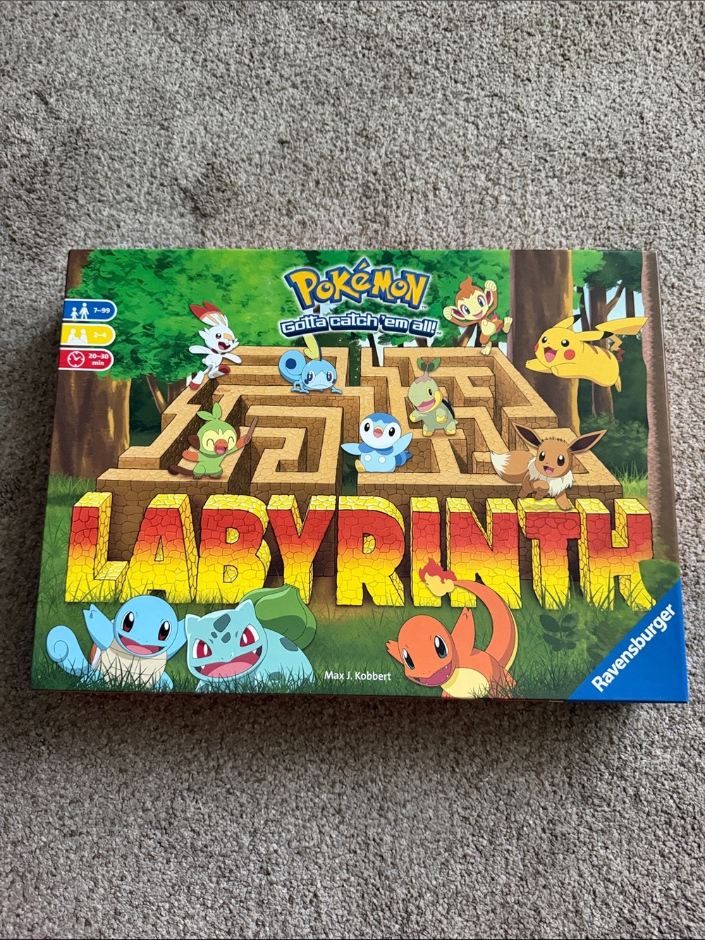 Ravensburger Pokémon Labyrinth Board Game – Yellow, Green, Red Artwork